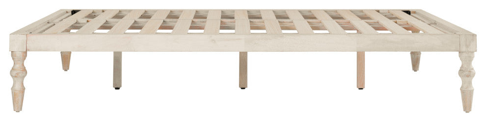 Rhonda Platform Bed, Whitewash, King