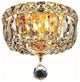 Elegant Lighting Tranquil 8" 2 Light Royal Crystal Flush Mount