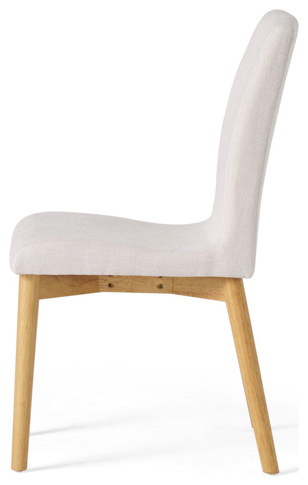 GDF Studio Katherine Mid-Century Modern 5 Piece Dining Set, Light Beige and Natural Oak