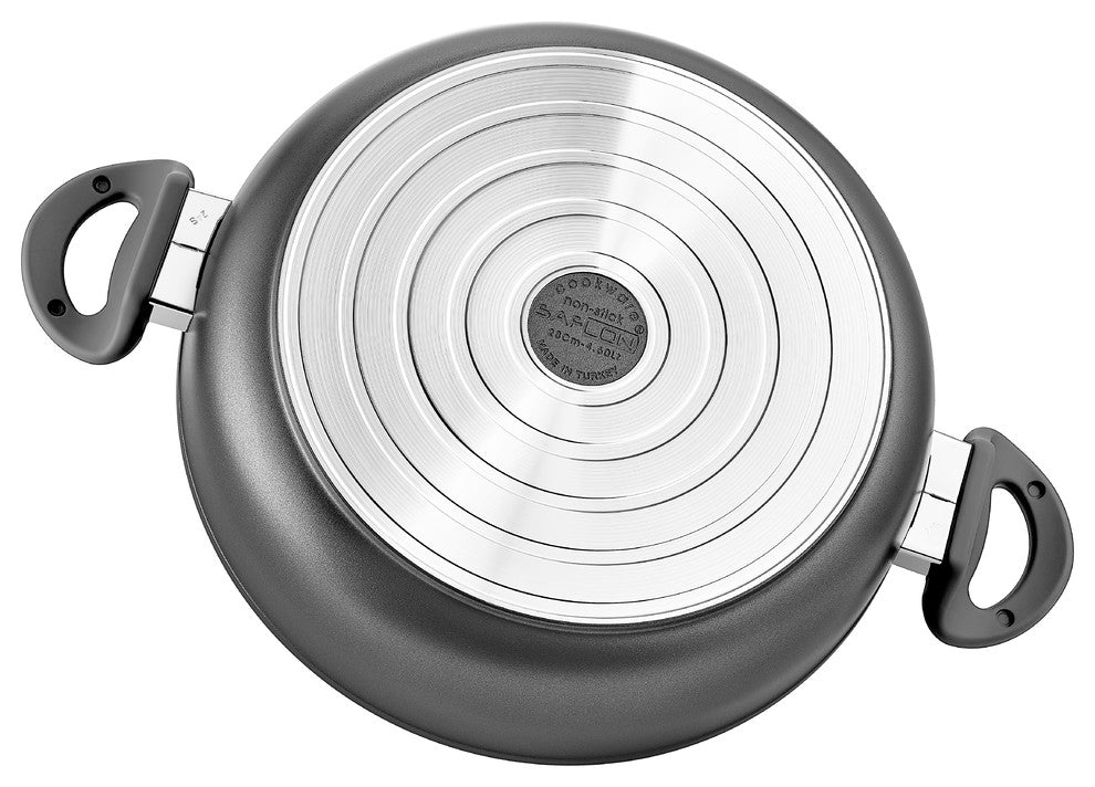 Saflon Titanium Nonstick Saute Use Pot with Glass Lid, PFOA Free, 4-Quart