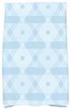 Star Light Holiday Geometric Print Kitchen Towel, Light Blue
