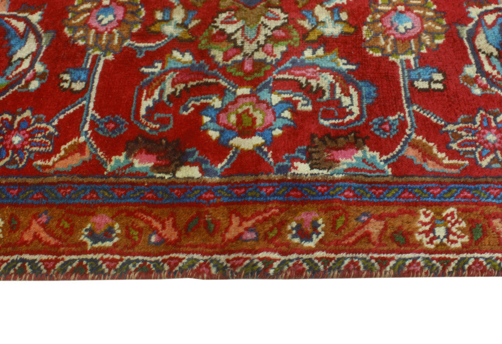 Fine Vintage Distressed Donny Red/Brown Rug, 4'8 x 7'3