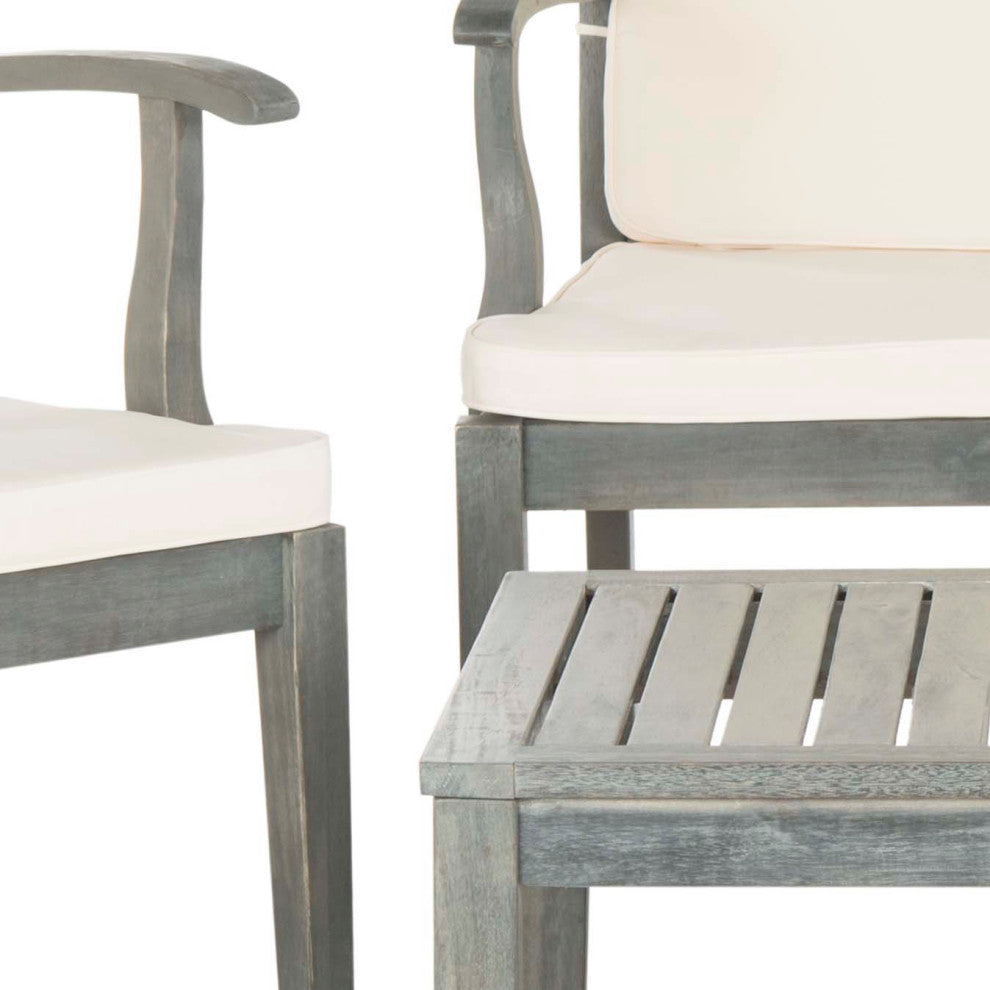 Safavieh Fresno 4-Piece Indoor-Outdoor Living Set, Ash Grey
