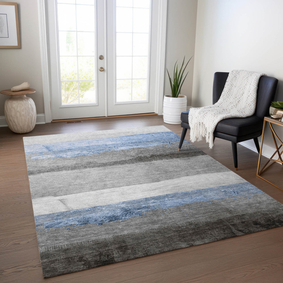 Machine Washable Indoor/Outdoor Chantille ACN1883 Sky 8' x 10' Rug