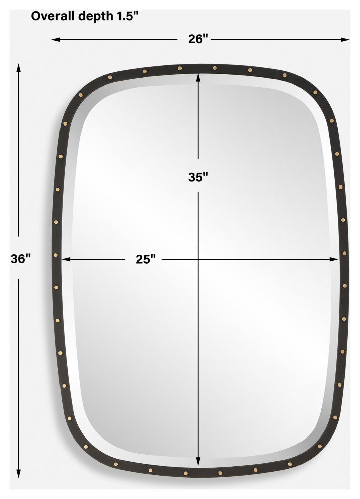 Uttermost - 09967 - Mirror - Benedo - Matte Black Iron