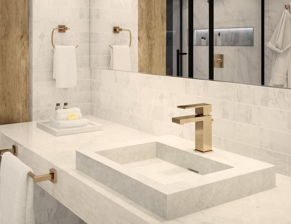 Duro Hand Towel Ring with Mounting Hardware, Brushed Bronze