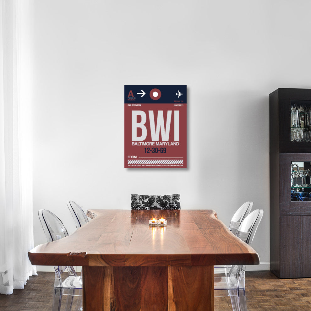 "BWI Baltimore Luggage Tag 2" Fine Art Print