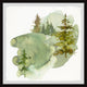 "Green Winter" Framed Painting Print, 24x24