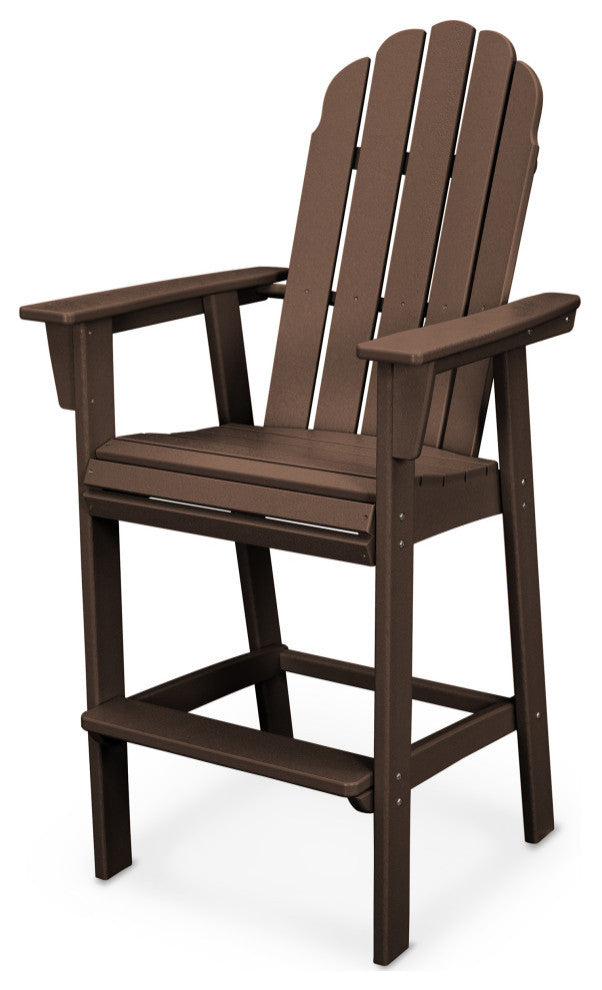 POLYWOOD Vineyard Adirondack Bar Chair, Mahogany