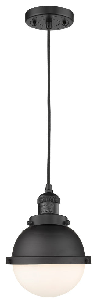 Innovations 201C-BK-HFS-61-BK Hampden 1 Light 7.25" Mini Pendant, Matte Black