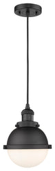 Innovations 201C-BK-HFS-61-BK Hampden 1 Light 7.25" Mini Pendant, Matte Black