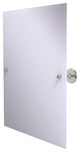 Shadwell Frameless Rectangular Beveled Edge Tilt Mirror, Satin Nickel