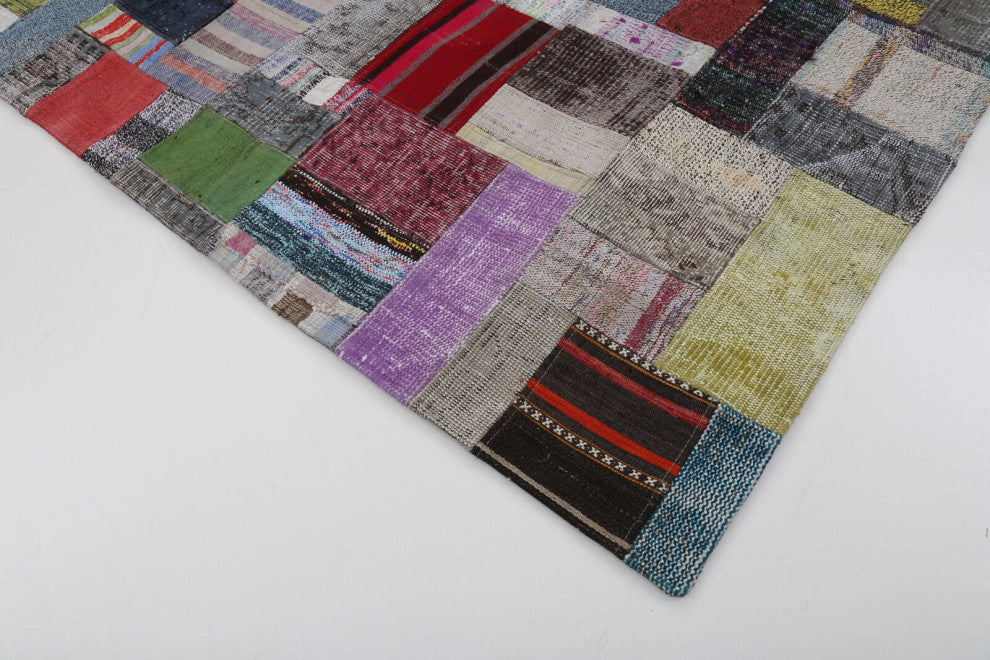 Rug N Carpet - Handmade Anatolian 5' 7'' x 7' 10'' Tribal Patchwork Kilim Rug