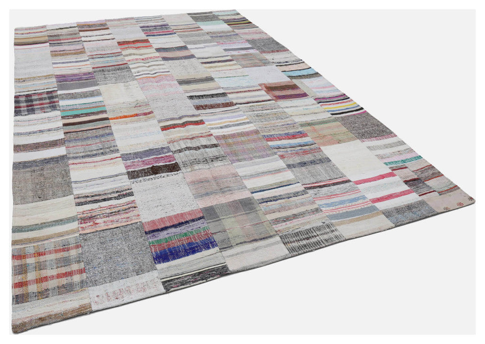 Rug N Carpet - Handmade Oriental 8' 1'' x 11' 7'' Vintage Patchwork Kilim Rug
