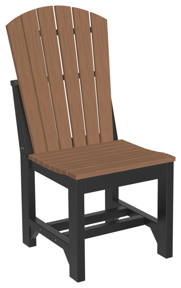 Set of 4 Poly Adirondack Dining Chairs, Antique Mahogany & Black, Side Chair, Dining Height