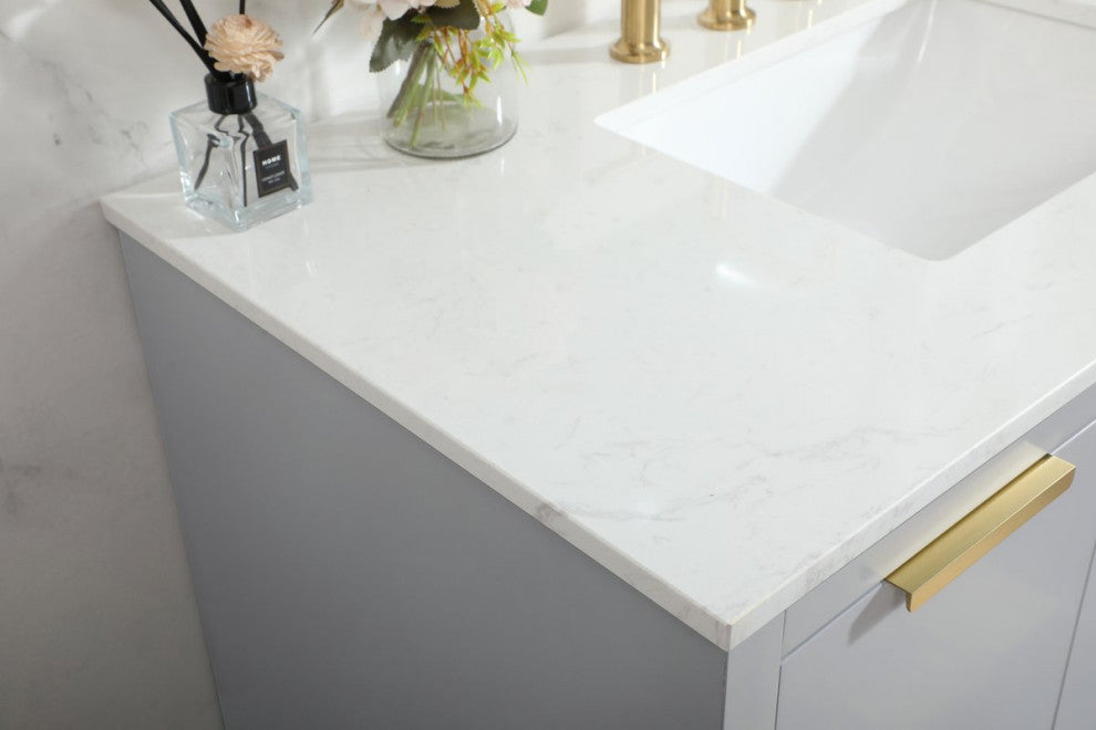 Bethany Single Bathroom Vanity, Gray, 42"