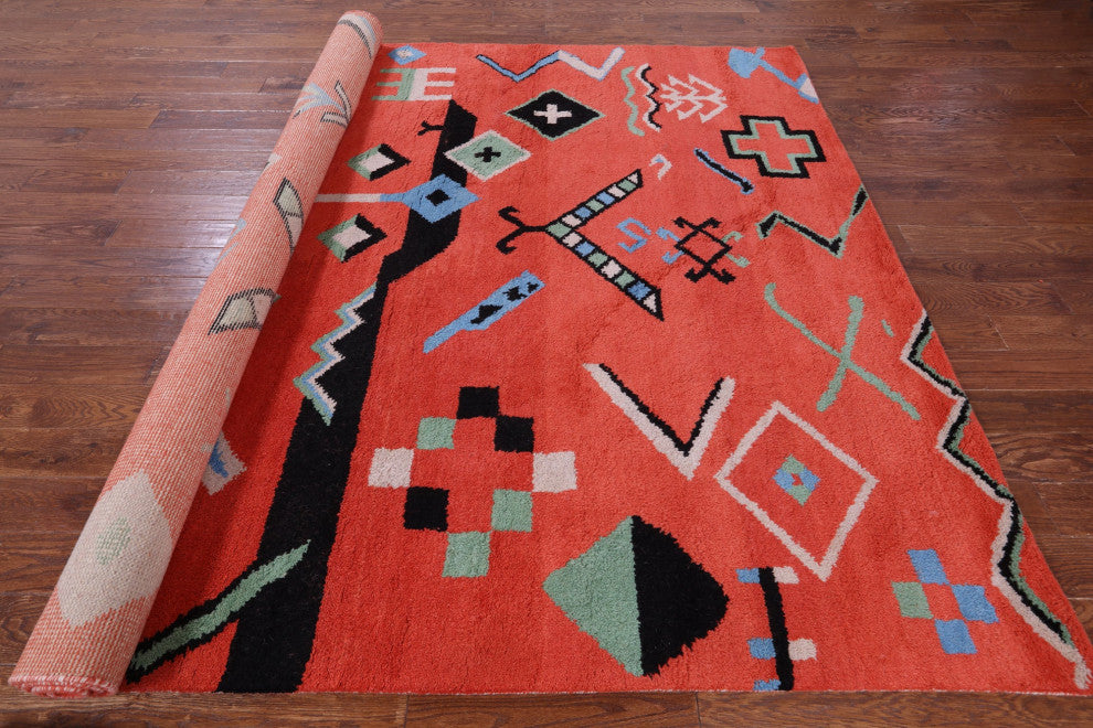 Moroccan Handmade Wool Rug 8' 2" X 10' 2" - Q13112