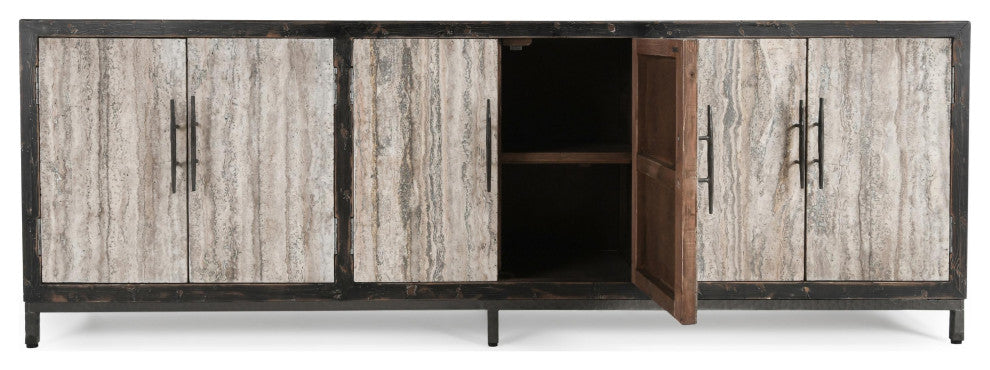 Lisbon Reclaimed Pine Wood Sideboard Buffet Cabinet