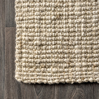Pata Hand Woven Area Rug, Light Ivory, 8 X 10