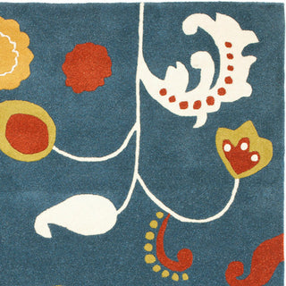 Safavieh Soho Soh772B Floral Rug, Dark Blue/Multi, 6'0"x6'0" Square
