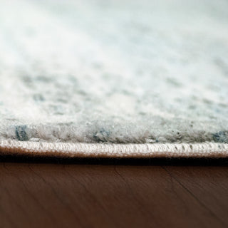 Eternal Ivory and Blue Area Rug, 4'x5.5'