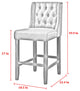 Rustic Manor Kaileigh Counter Stool, Leather PU, Gray