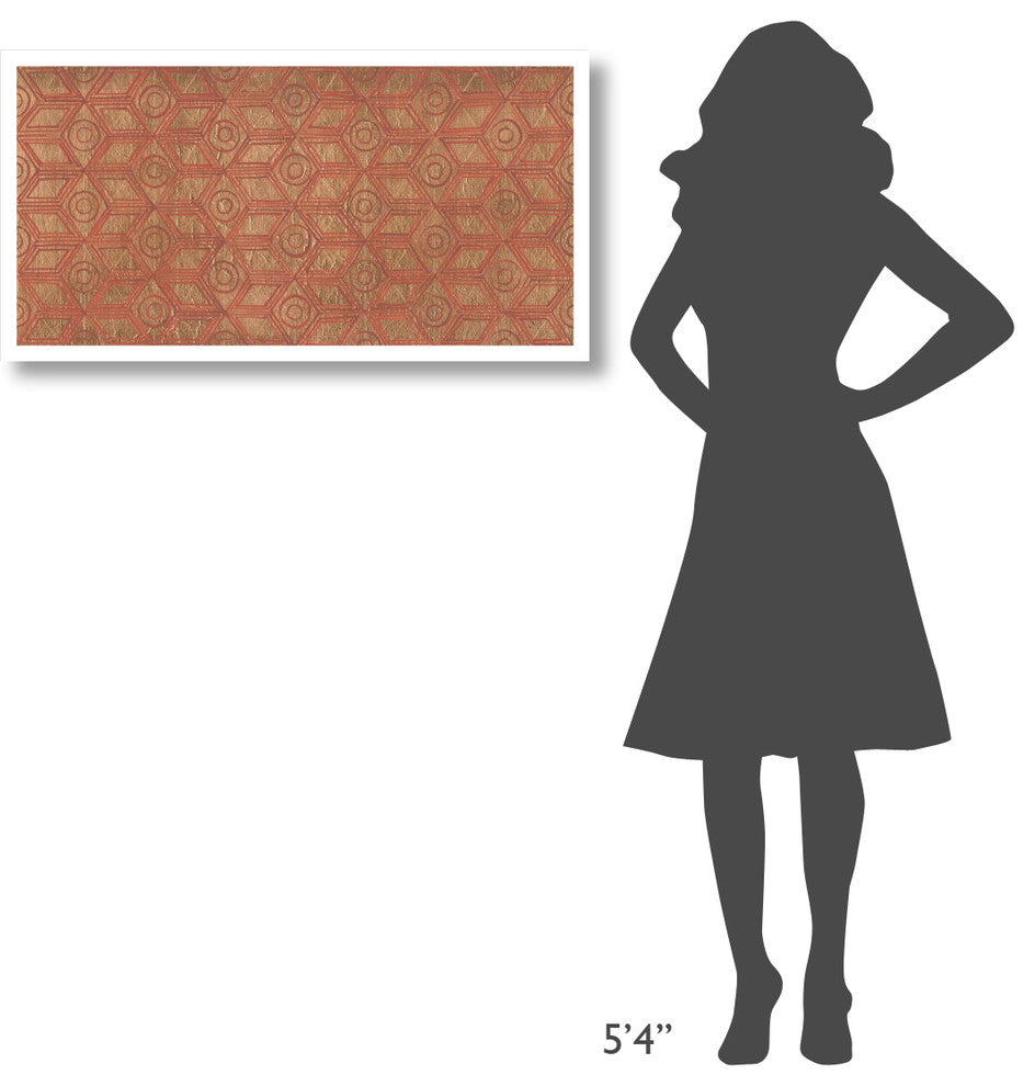 "Copper Pattern I" Digital Paper Print by Kathrine Lovell, 38"x20"