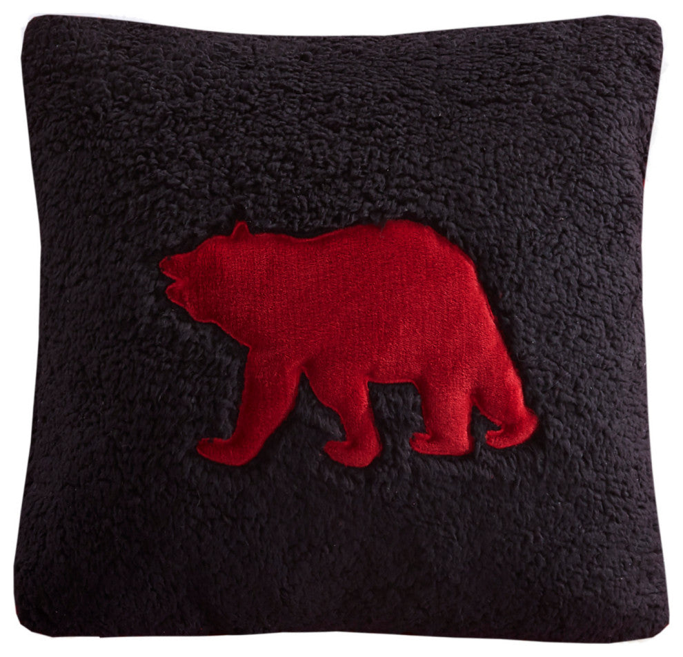 Woolrich Alton Plush to Sherpa Winter Comforter Set, Red, King