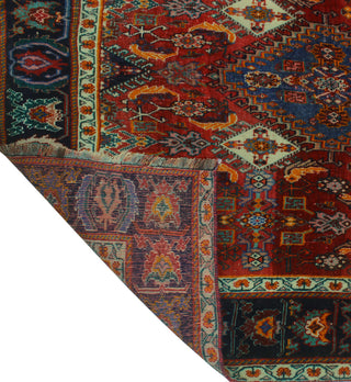 Vintage Distressed Fazal Red Rug