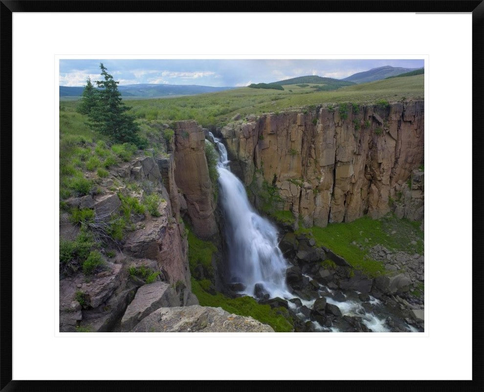 North Clear Creek Waterfall Cascading Down Cliff, Colorado, 30"x24"