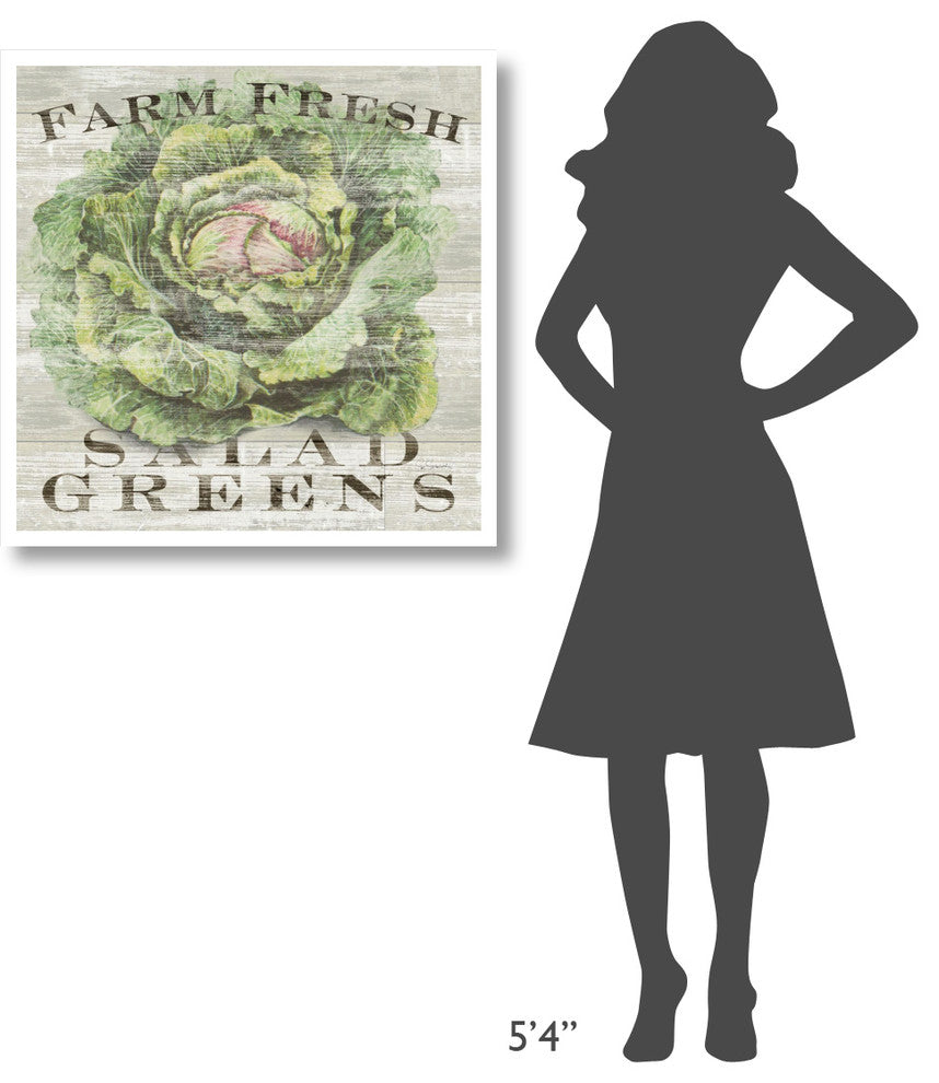 "Farm Fresh Greens" Digital Paper Print by Sue Schlabach, 32"x32"