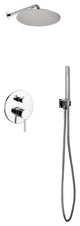 Aqua Rondo Shower Set With 12" Rain Shower and Handheld, Chrome
