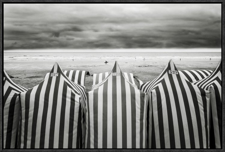 "On The Beach" Framed Canvas Giclee by Toni Guerra, 25x17"