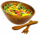 7-Piece Angle Wood Salad Bowl Set, Large