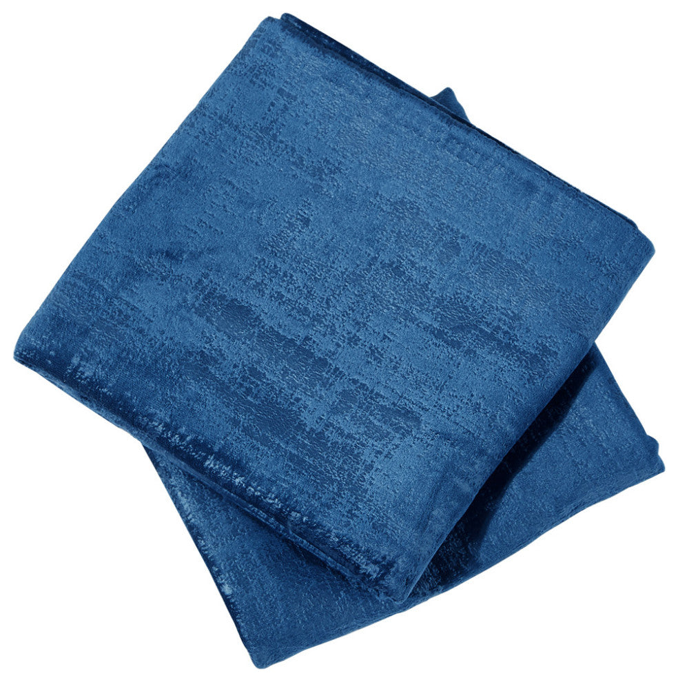 Velvet 2 Piece Euro Pillow Cover Set, Majolica Blue, 2 Piece, 26"x26"