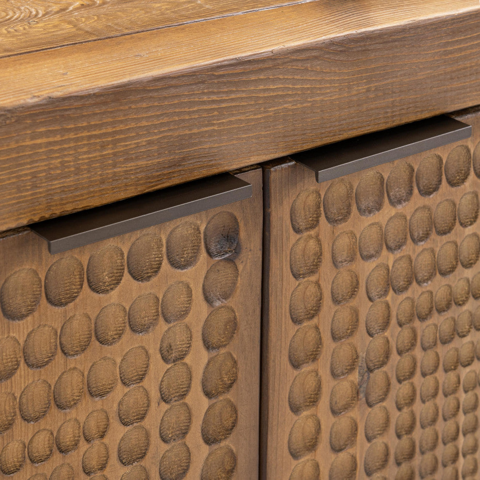 Osiris 4-Door Reclaimed Pine Wood Buffet Sideboard by Kosas Home