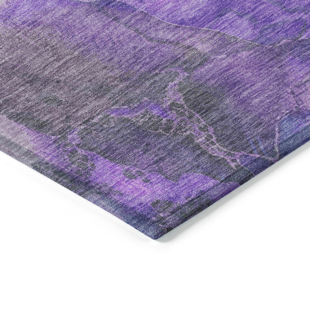 Machine Washable Indoor/Outdoor Chantille ACN1864 Violet 1'8" x 2'6" Rug