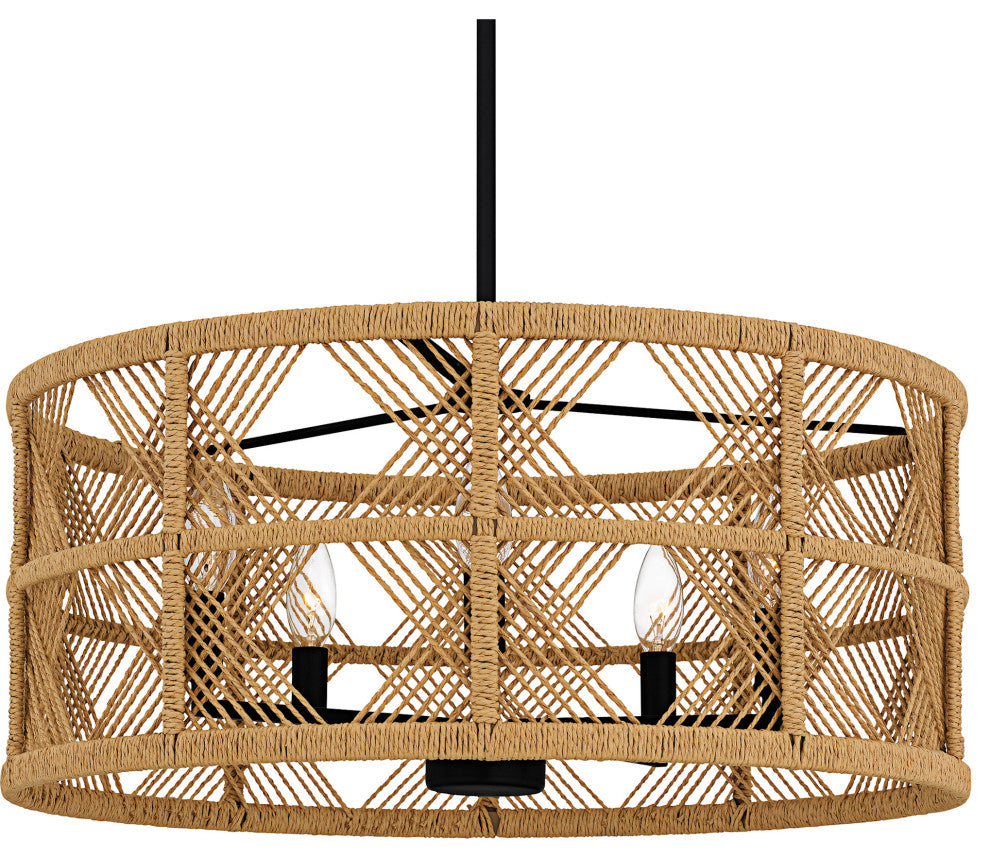 Quoizel AXF2822 Axford 5 Light 22"W Taper Candle Pendant / - Antique Nickel