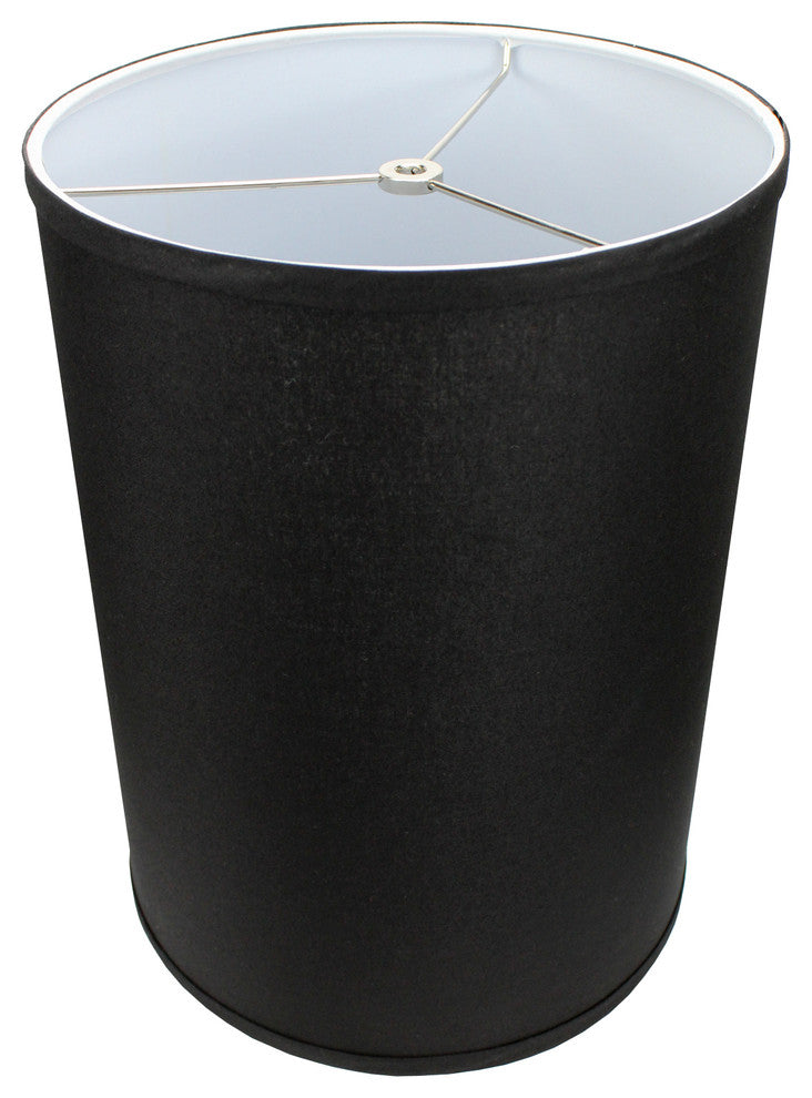 Fenchel Shades 11"x11"x15" Spider Attachment Drum Lamp Shade, Linen Black