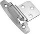Satin Silver Cloud Surface Self-Closing 3/8 " Offset Hinge (2-Pack) P295-SC