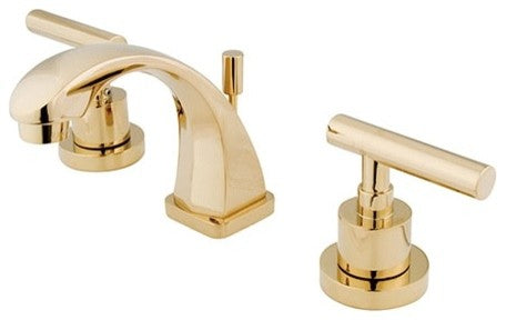 Two Handle 4" to 8" Mini Widespread Lavatory Faucet with Brass Pop-up KS4942CQL