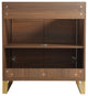 Opulence Bath Vanity, Walnut Ebony, 30", Satin Brass Hardware, White Top