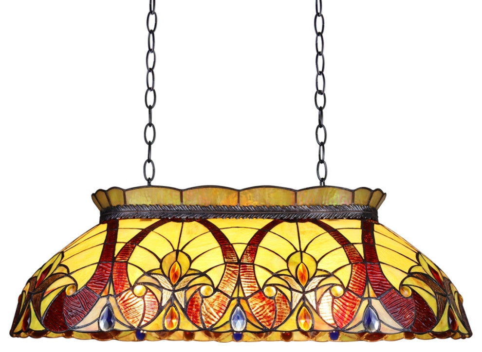 CHLOE Lighting CH38632AV28-IL3 ADIA Victorian Dark Bronze 3 Light Island Pendant