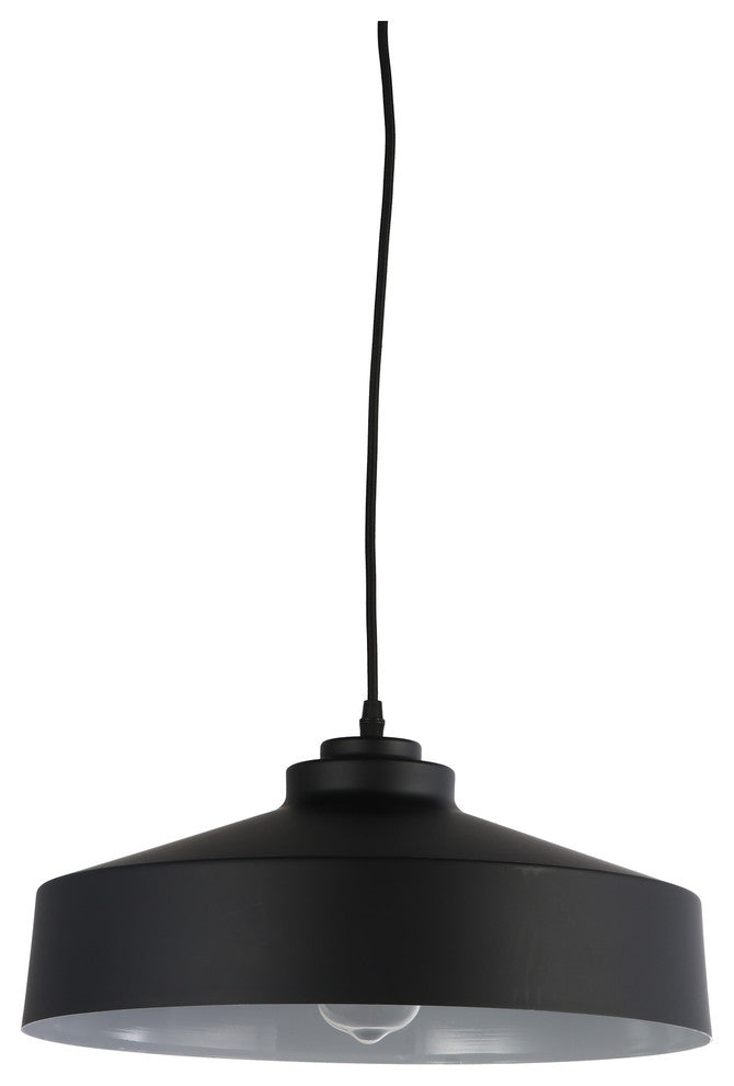 Beaut 1 Light Pendant, Black, 16"x16"