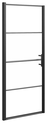vidaXL Pivot Shower Door Bathroom Glass Door Screen Half Frosted Tempered Glass