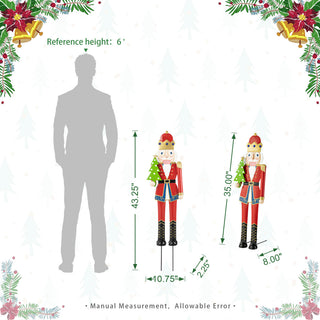 43.25"H Metal Christmas Nutcracker Yard Stake