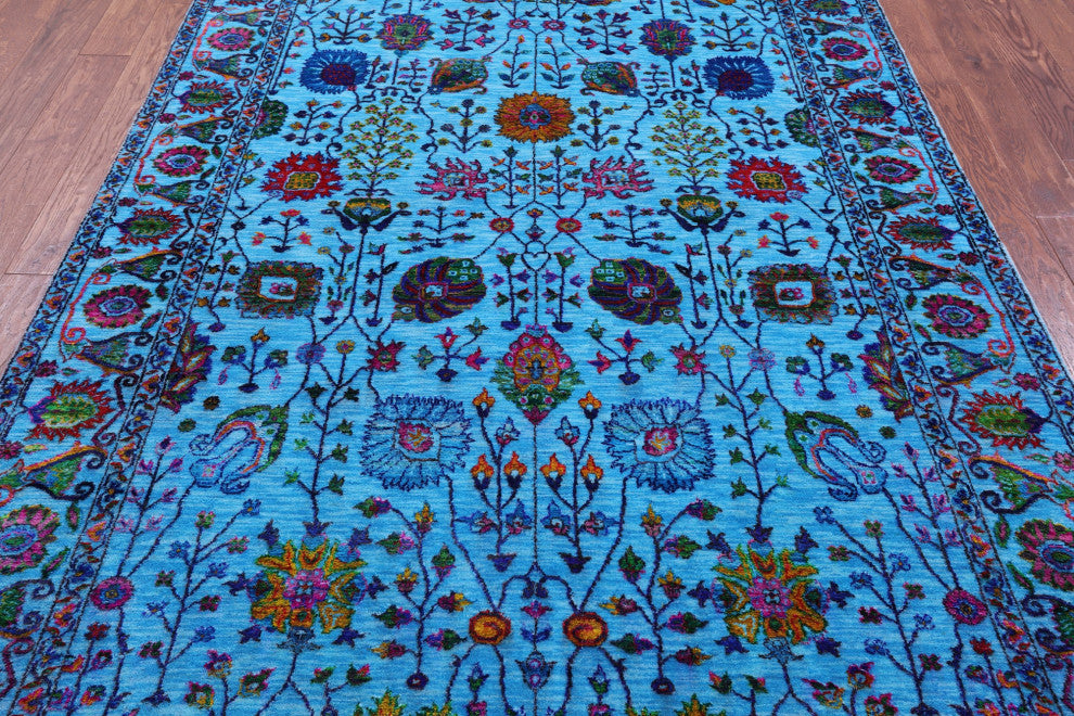 6' 0" X 9' 2" Persian Handmade Wool & Silk Rug - Q15812