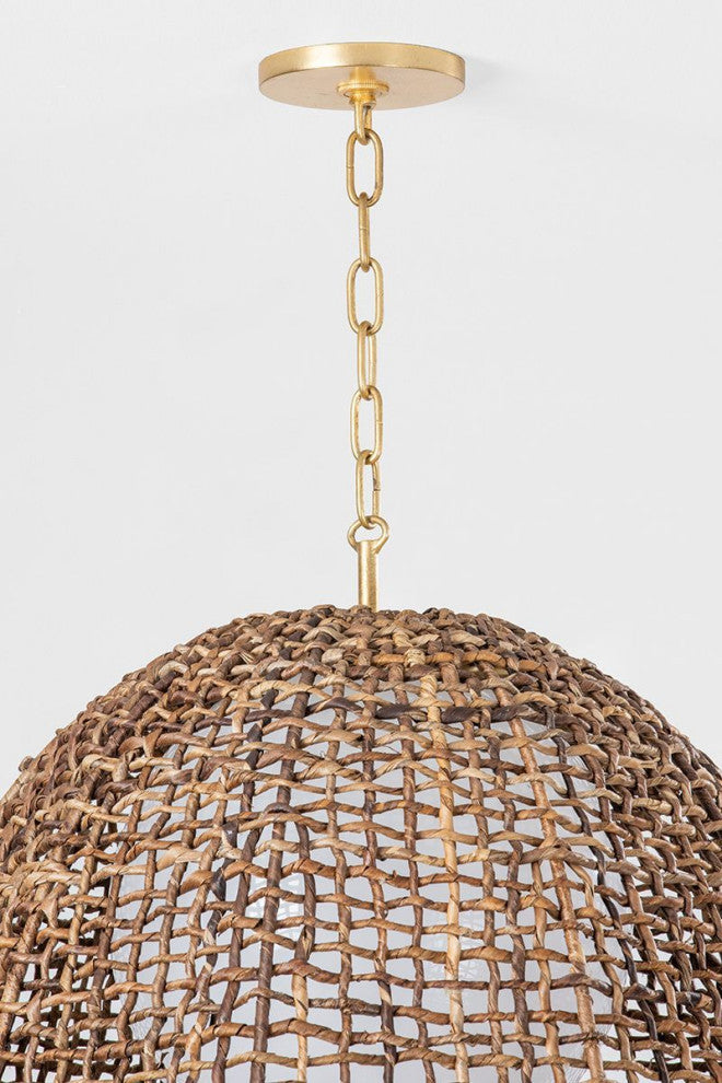 Maester Pendant, Vintage Gold Leaf