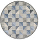 KAS Calla 6923 Blue Scope Area Rug, 7'10' Round