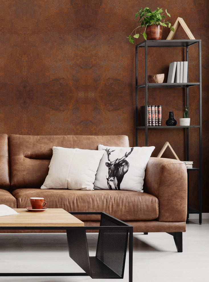 Rustic Industrial Vinyl Peel and Stick Mural, 24"x96", 6 Pack